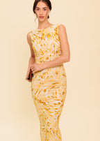GOLDEN CONTOUR MIDI DRESS