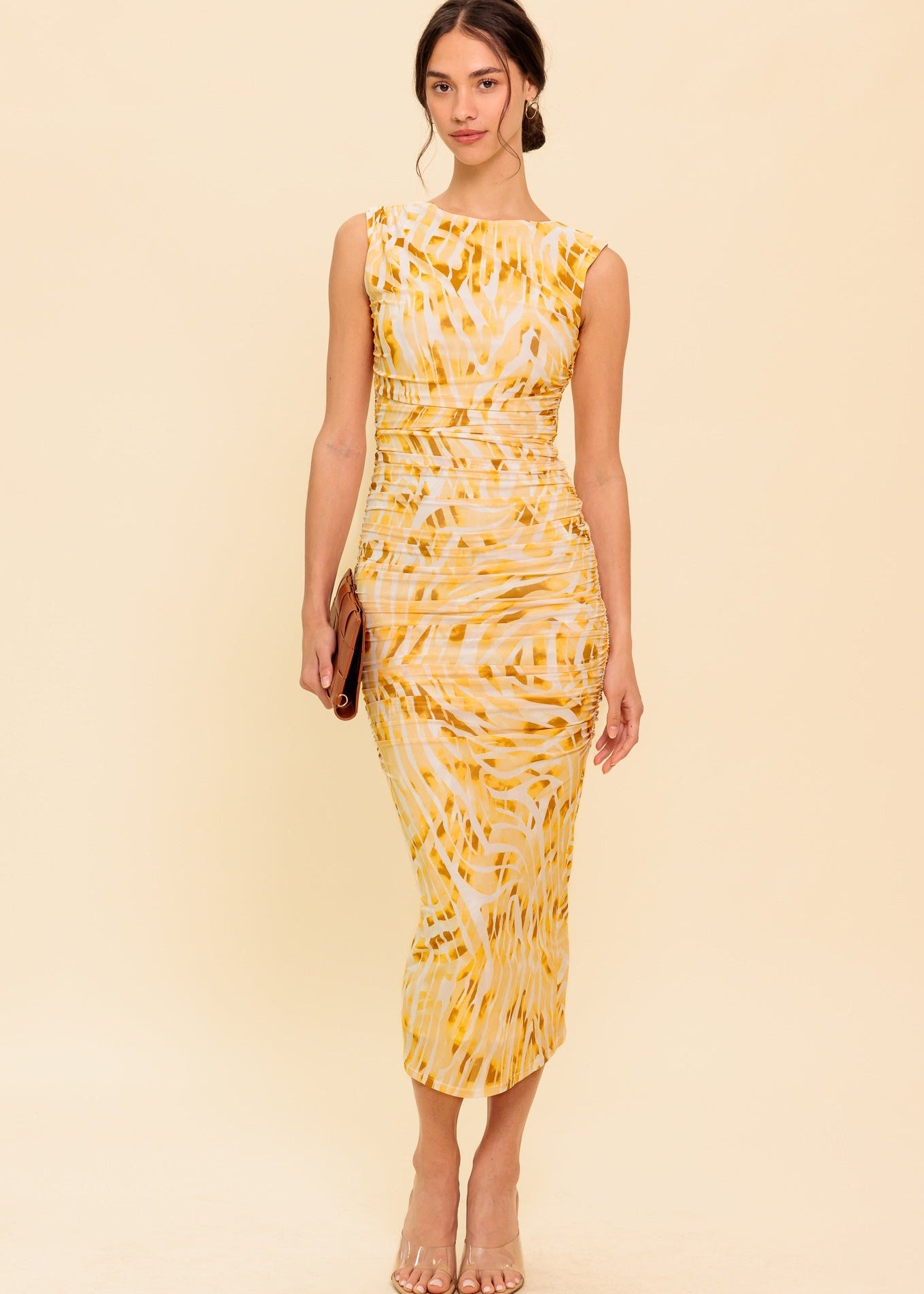 GOLDEN CONTOUR MIDI DRESS