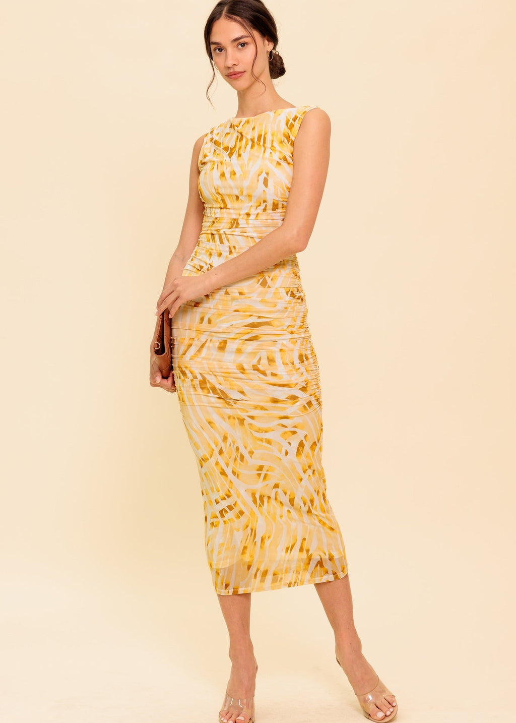 GOLDEN CONTOUR MIDI DRESS