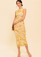 GOLDEN CONTOUR MIDI DRESS