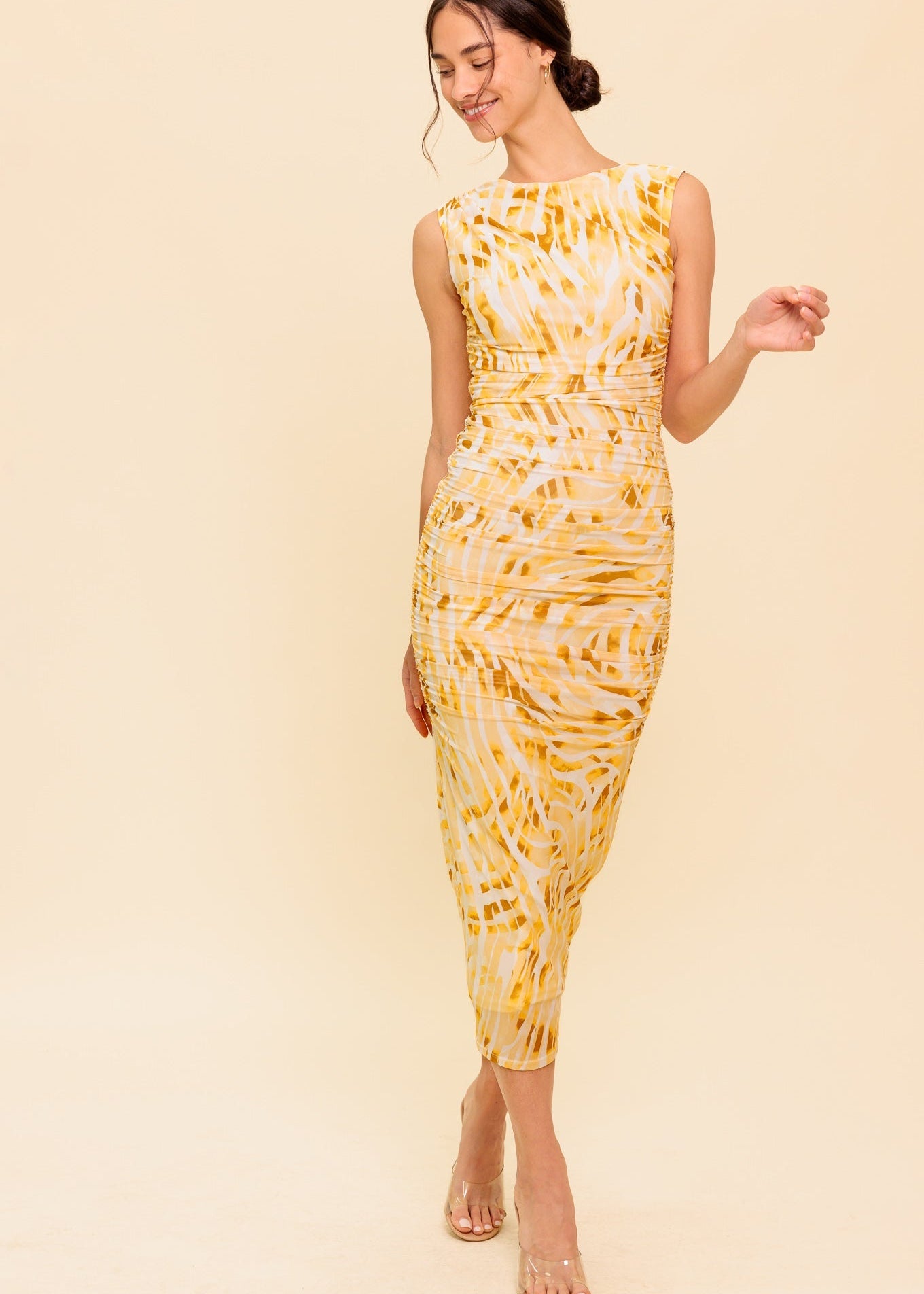 GOLDEN CONTOUR MIDI DRESS Main image