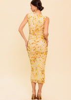 GOLDEN CONTOUR MIDI DRESS