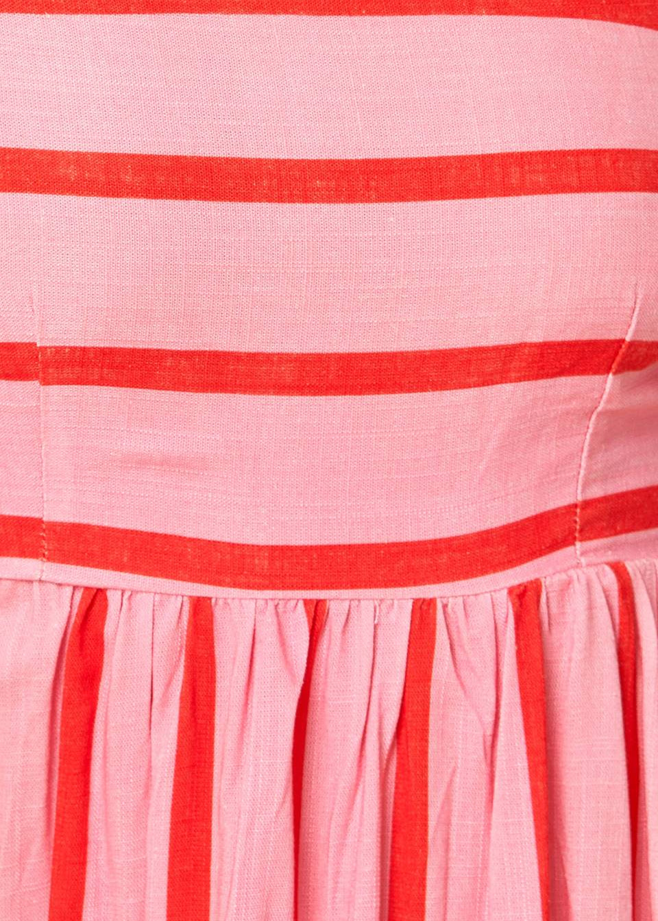 SUNSET STRIPE MIDI DRESS