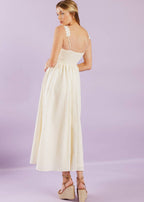 THE GOLDEN MEADOW EMBROIDERED MIDI DRESS