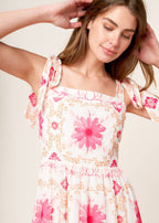 PORCELAIN PETAL MAXI DRESS