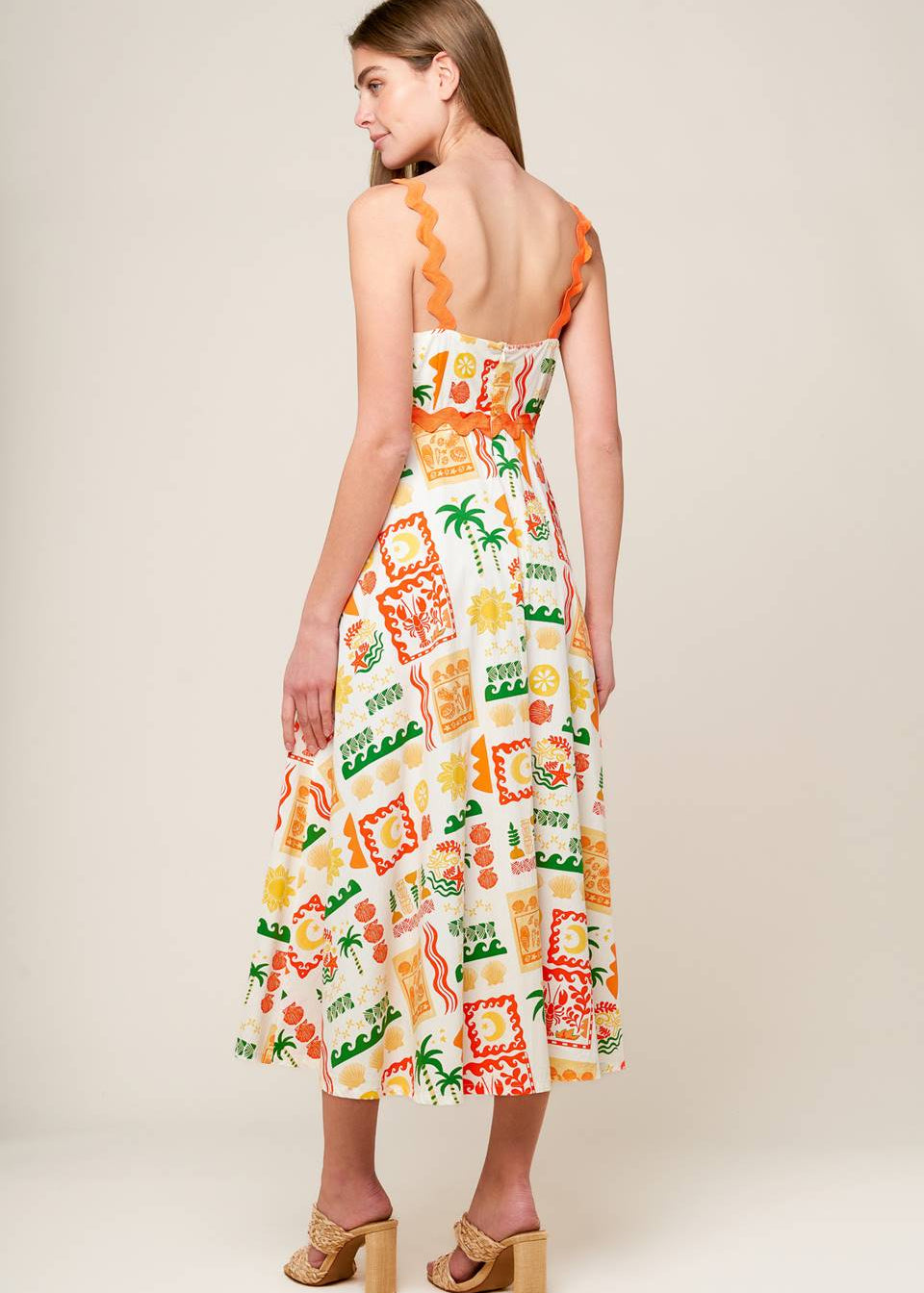THE SUNSET POSTCARD MIDI DRESS