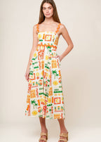 THE SUNSET POSTCARD MIDI DRESS