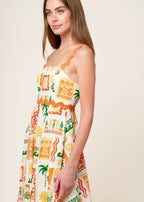 THE SUNSET POSTCARD MIDI DRESS
