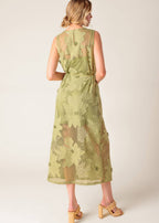 THE SAGE BLOOM LACE MIDI DRESS
