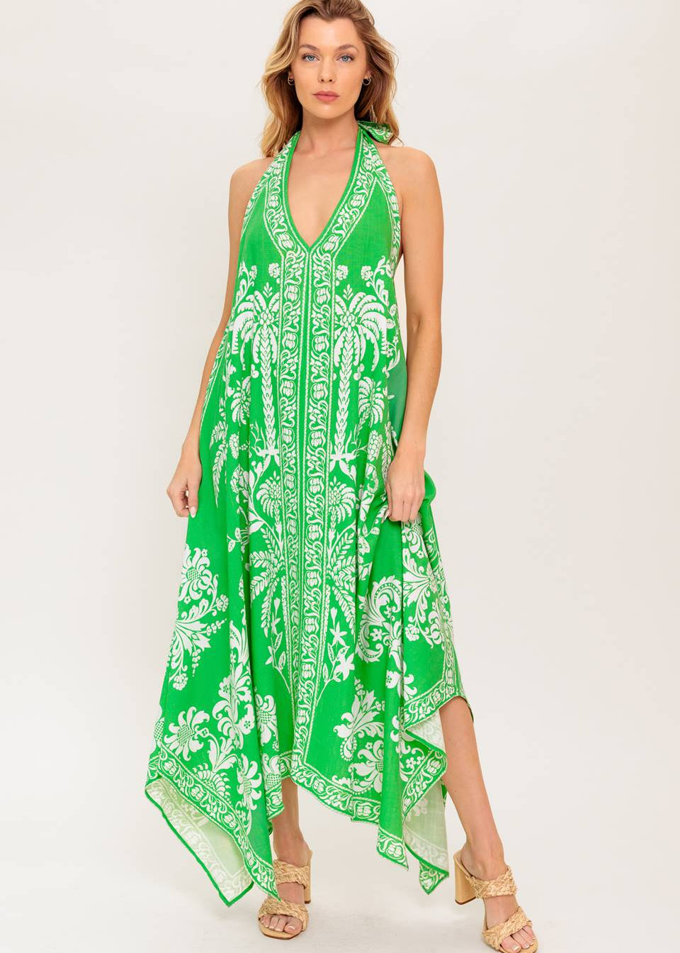 EMERALD ESCAPE MIDI DRESS Main image