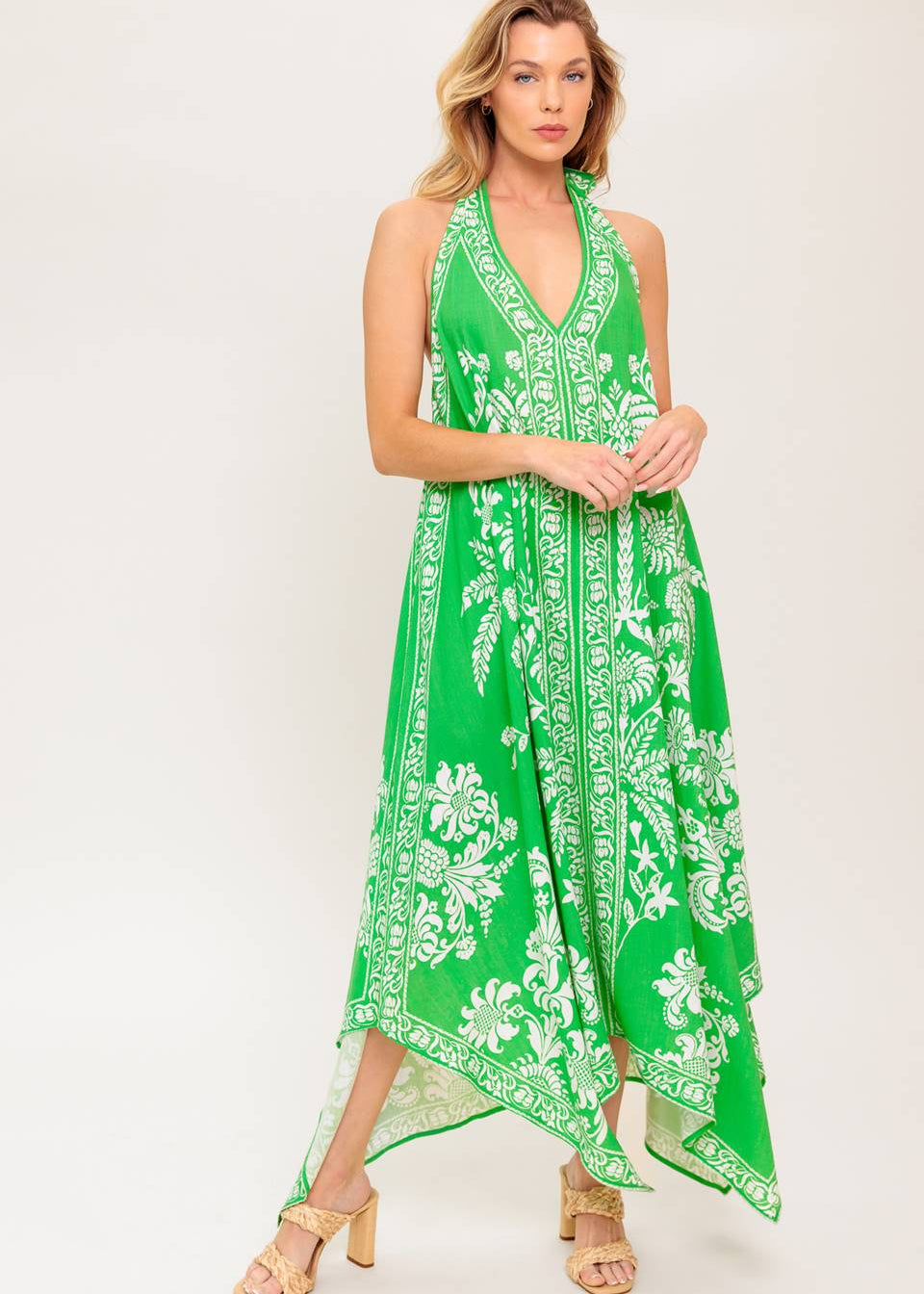 EMERALD ESCAPE MIDI DRESS