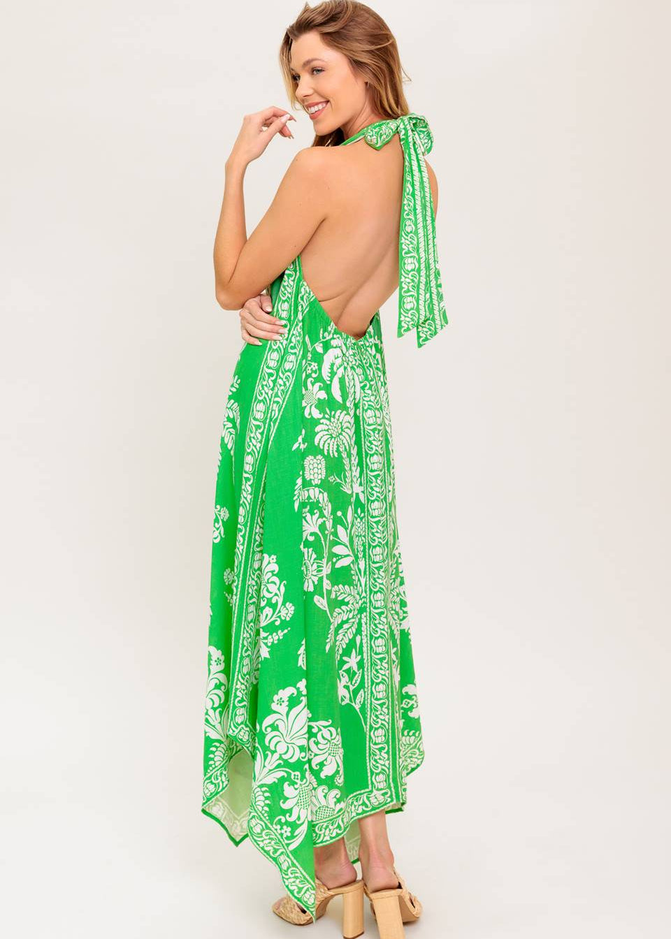 EMERALD ESCAPE MIDI DRESS
