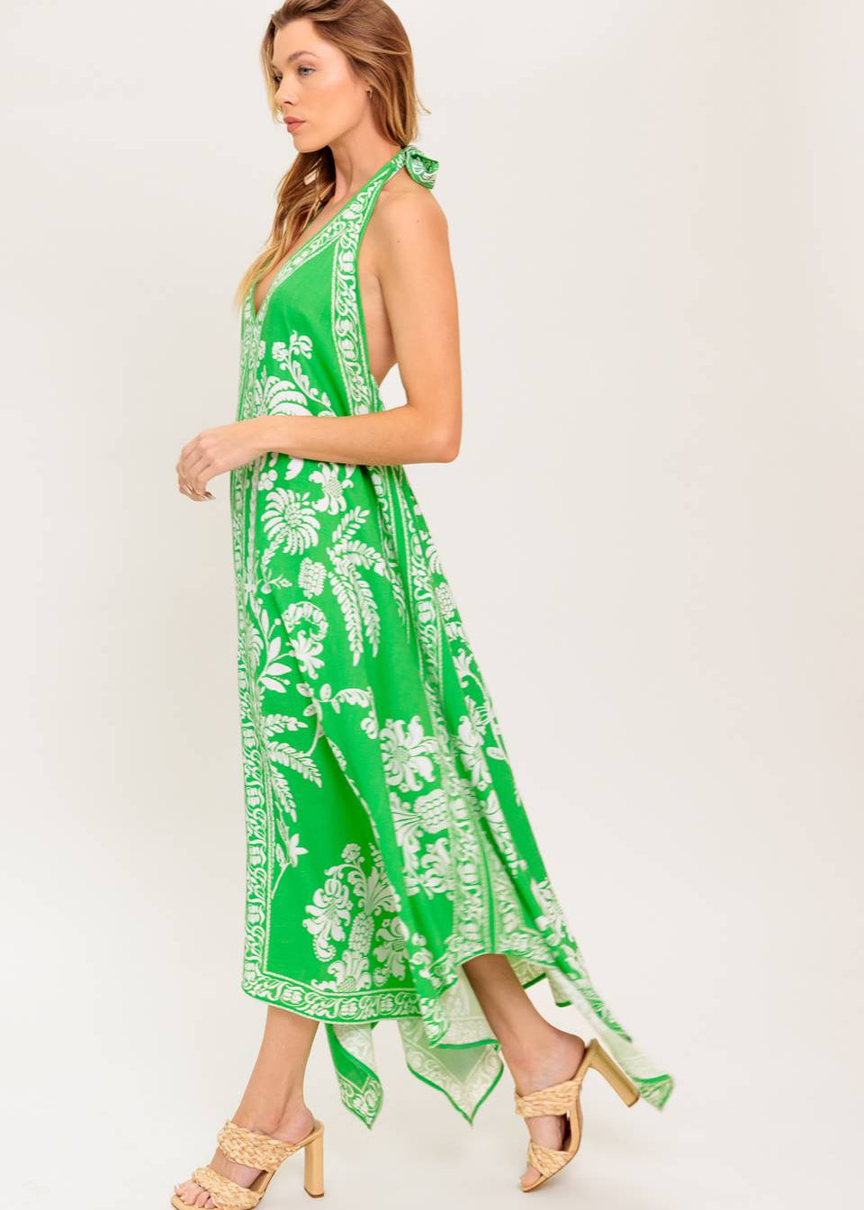 EMERALD ESCAPE MIDI DRESS