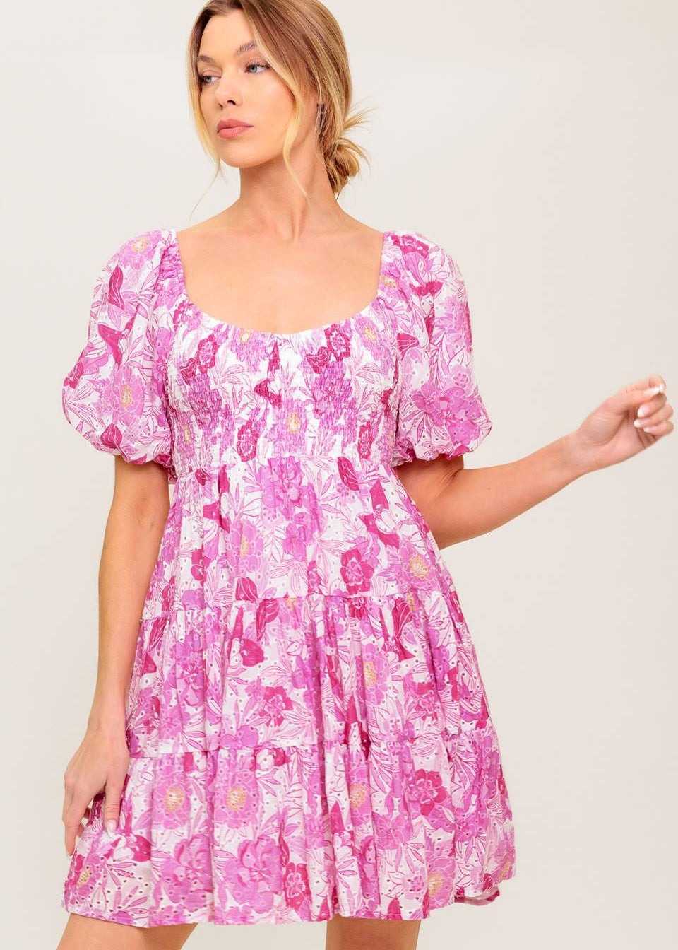 BLUSH MEADOW MINI DRESS