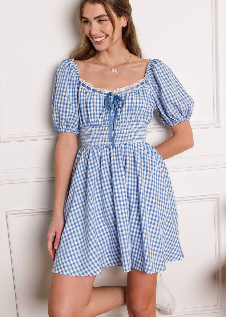 BREEZE THROUGH PARADISE WOVEN MINI DRESS