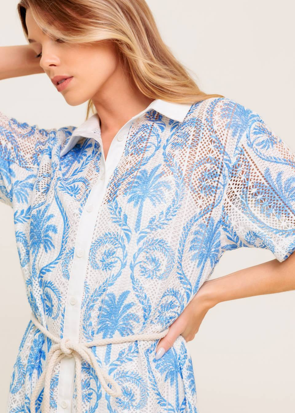 AZURE COAST LACE SHIRT DRESS Secondary image