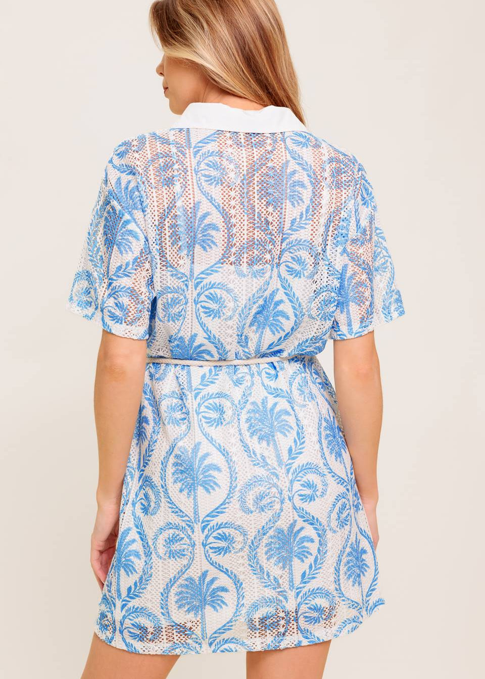 AZURE COAST LACE SHIRT DRESS