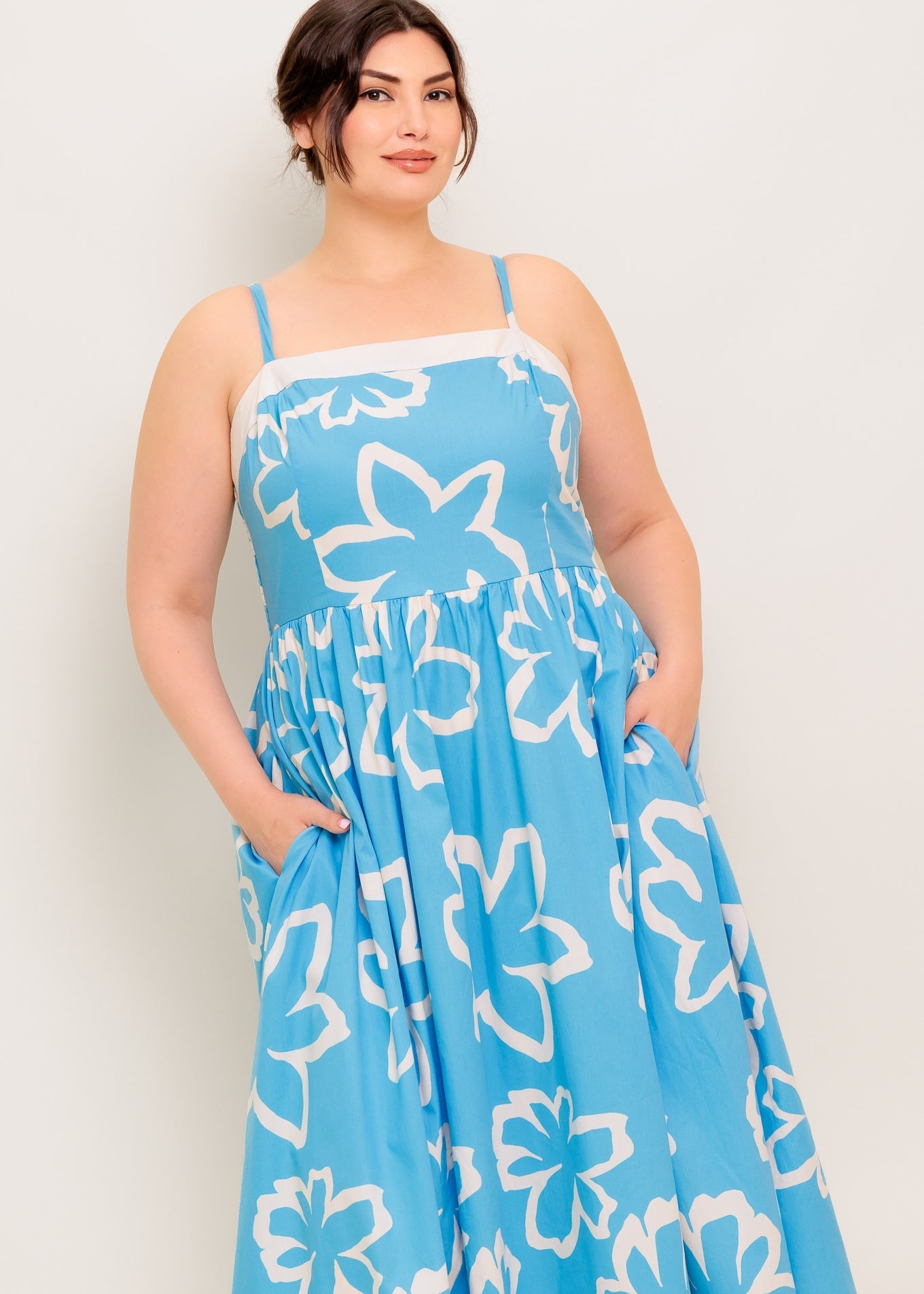 TIDE FLOWER MIDI DRESS