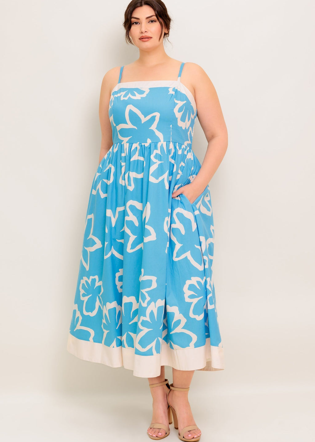 TIDE FLOWER MIDI DRESS