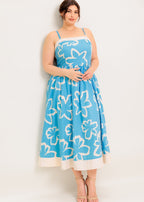 TIDE FLOWER MIDI DRESS