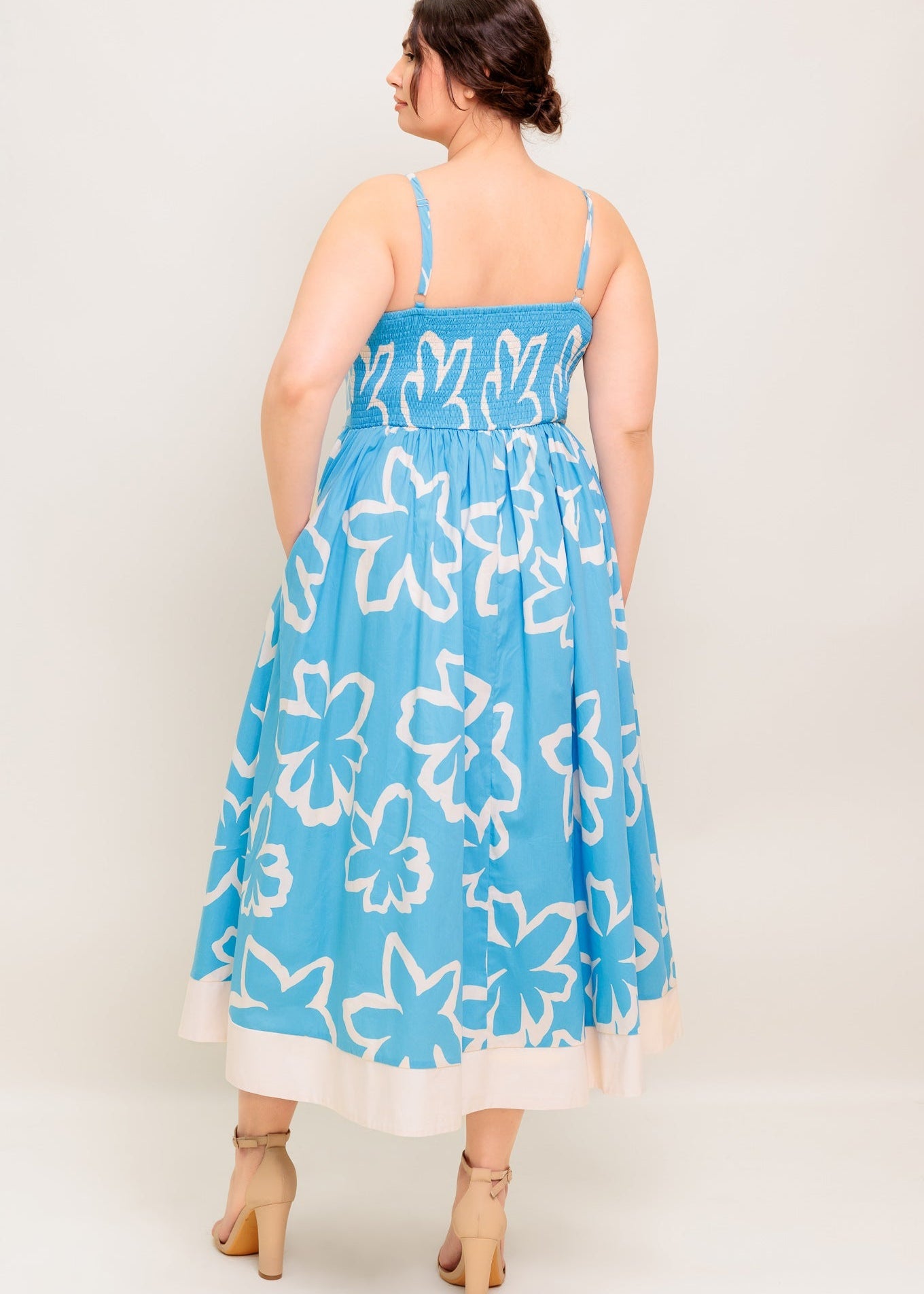 TIDE FLOWER MIDI DRESS