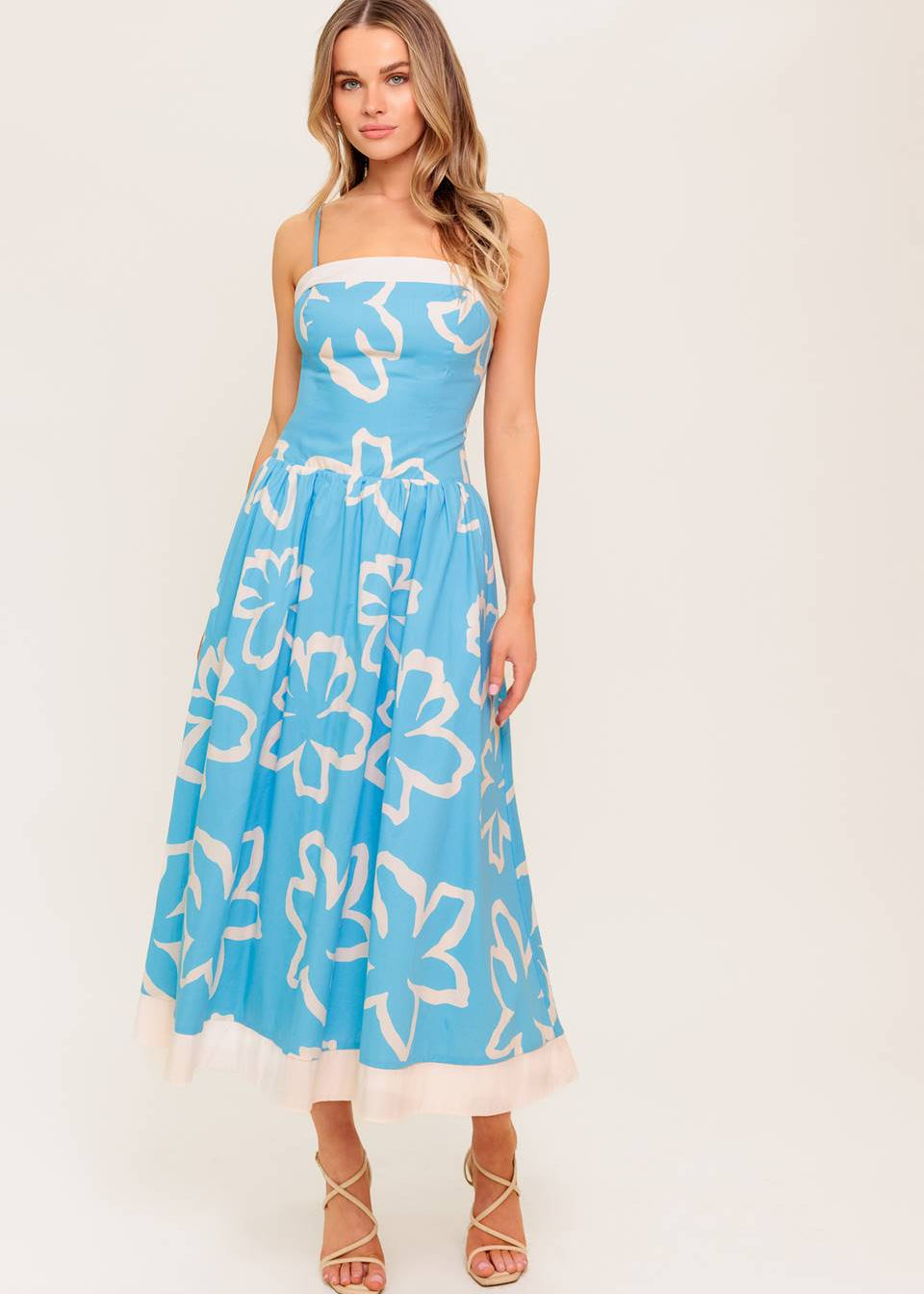 TIDE FLOWER MIDI DRESS