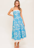 TIDE FLOWER MIDI DRESS