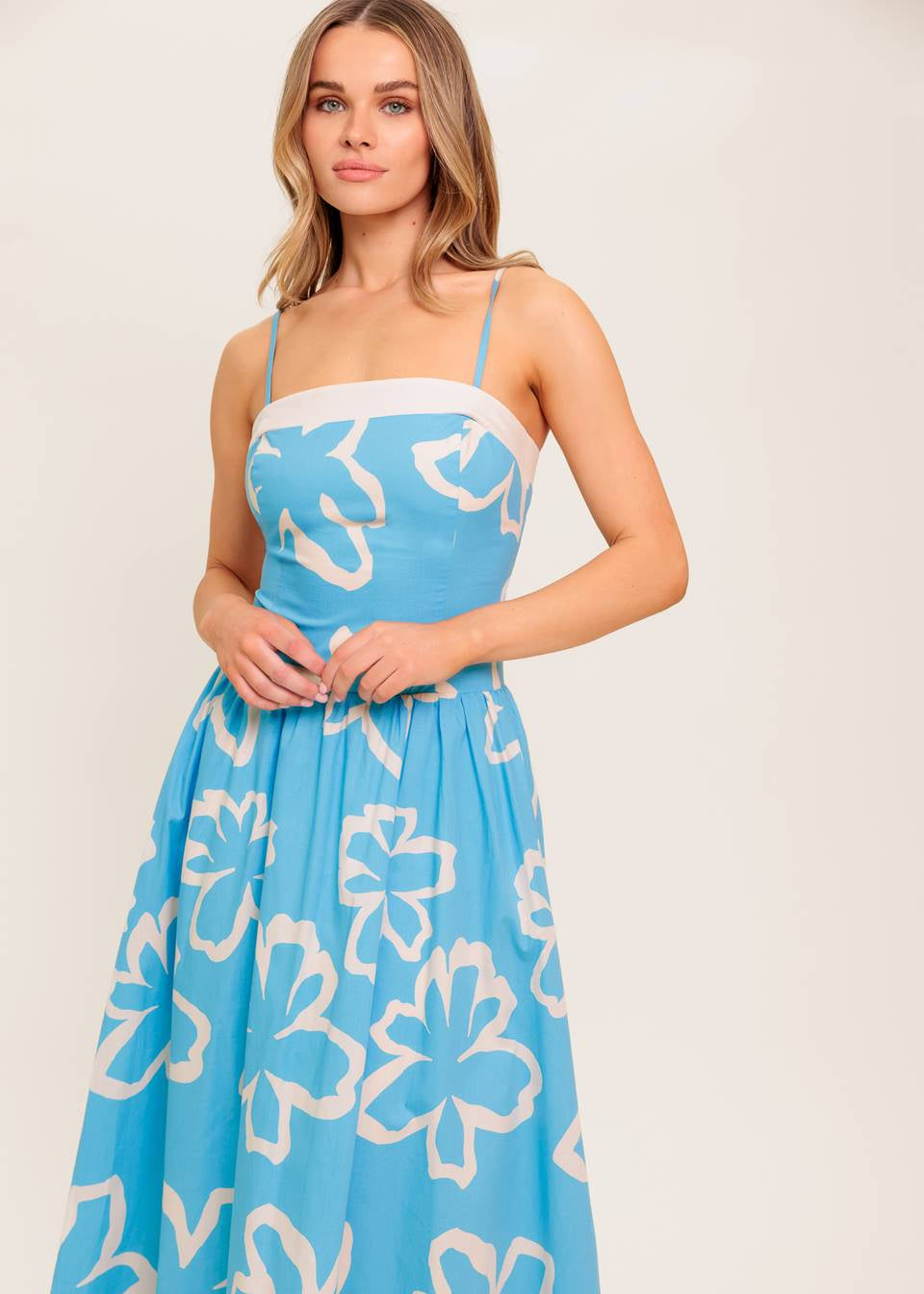 TIDE FLOWER MIDI DRESS