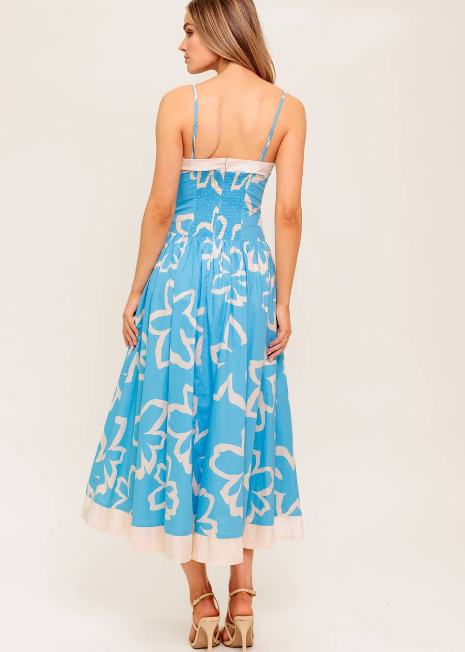 TIDE FLOWER MIDI DRESS