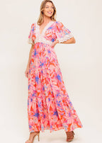 SUNSET BLOOM LACE MAXI DRESS