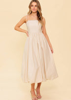 IVORY WHISPER MIDI DRESS