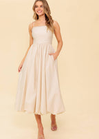 IVORY WHISPER MIDI DRESS