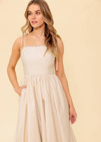 IVORY WHISPER MIDI DRESS