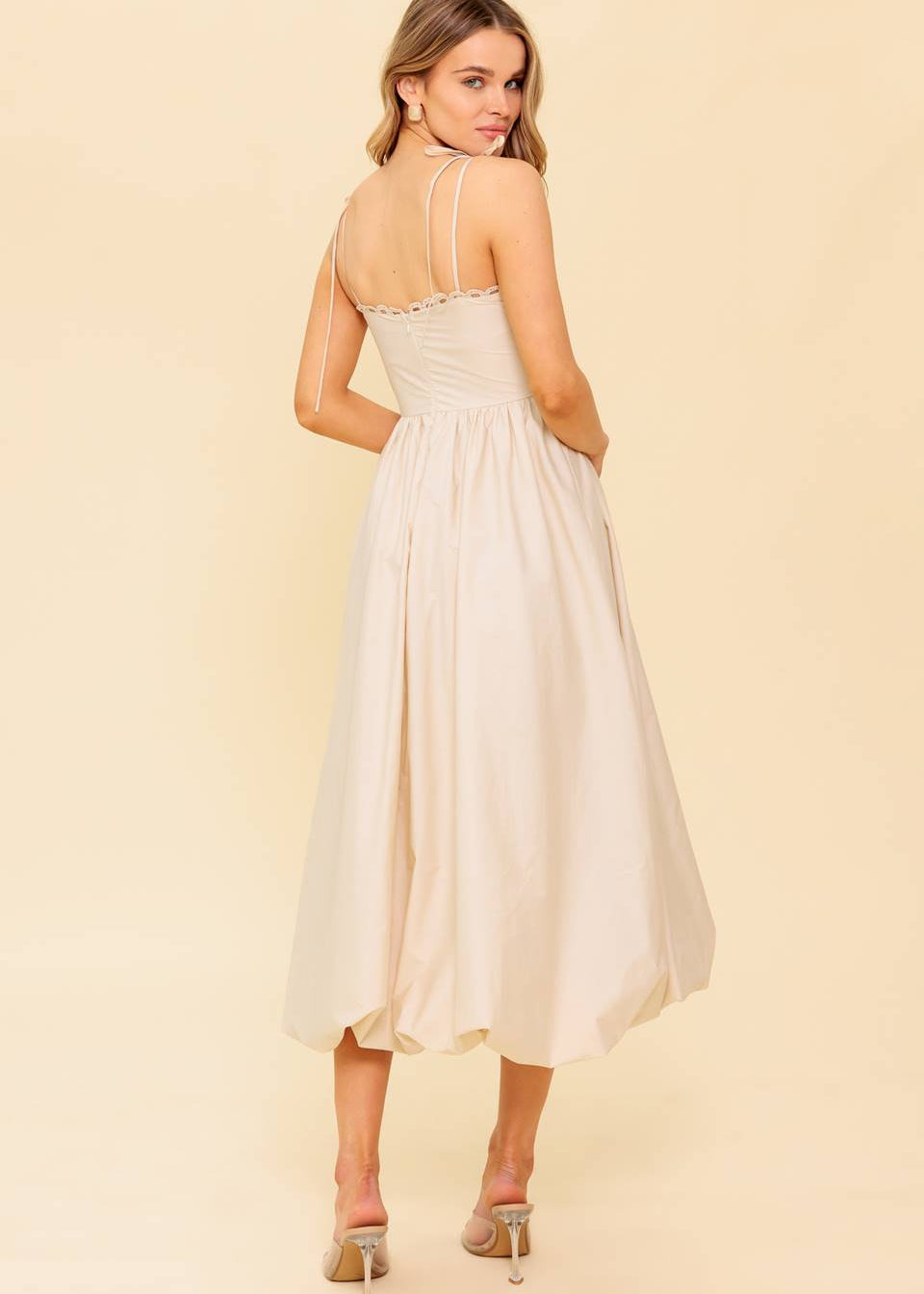 IVORY WHISPER MIDI DRESS