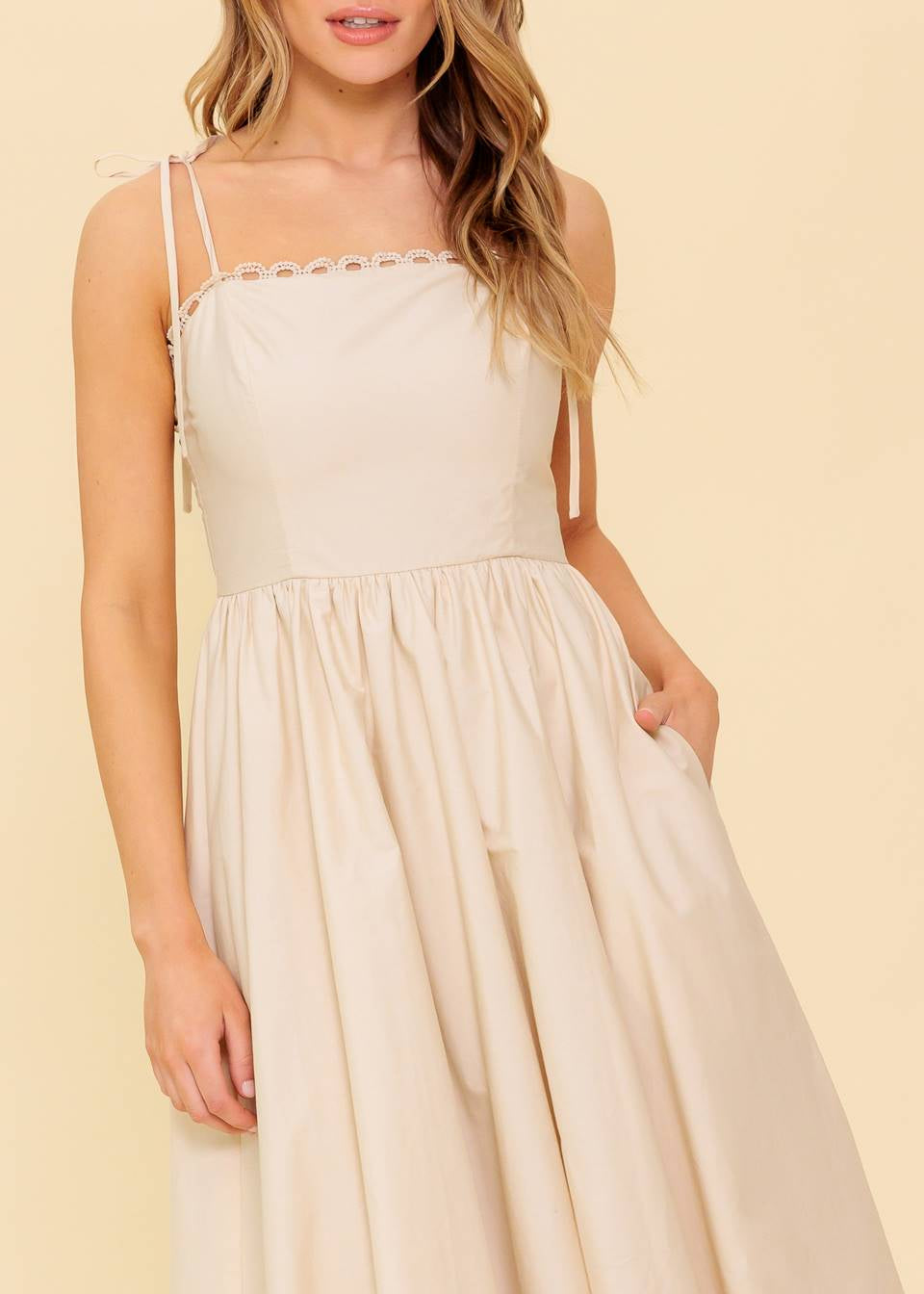 IVORY WHISPER MIDI DRESS