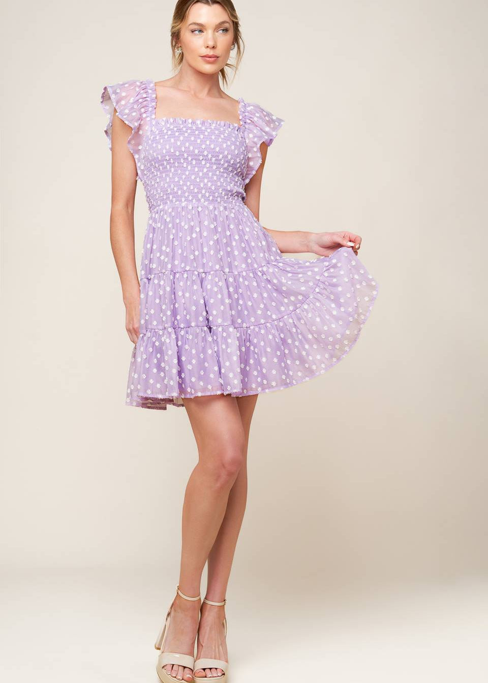 LAVENDER LULLABY MINI DRESS