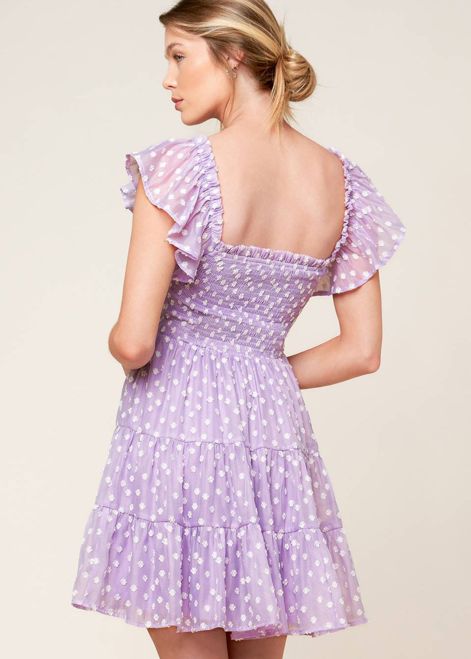 LAVENDER LULLABY MINI DRESS