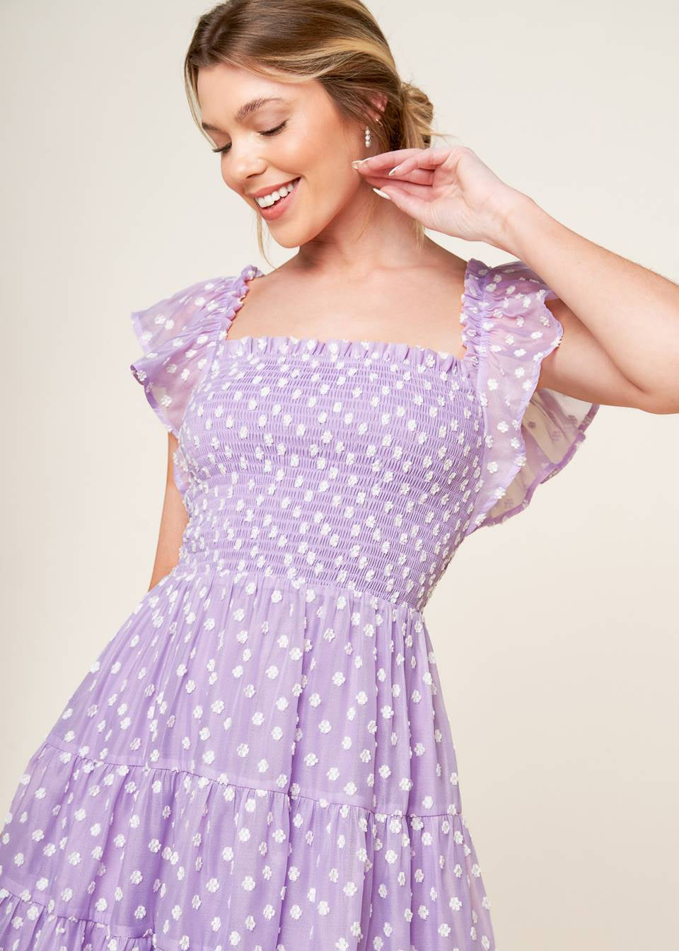 LAVENDER LULLABY MINI DRESS