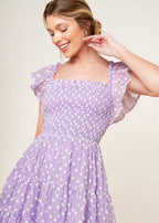 LAVENDER LULLABY MINI DRESS