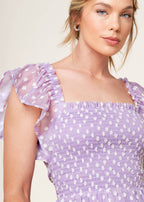 LAVENDER LULLABY MINI DRESS
