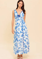 MEDITERRAINEAN DAY MAXI DRESS