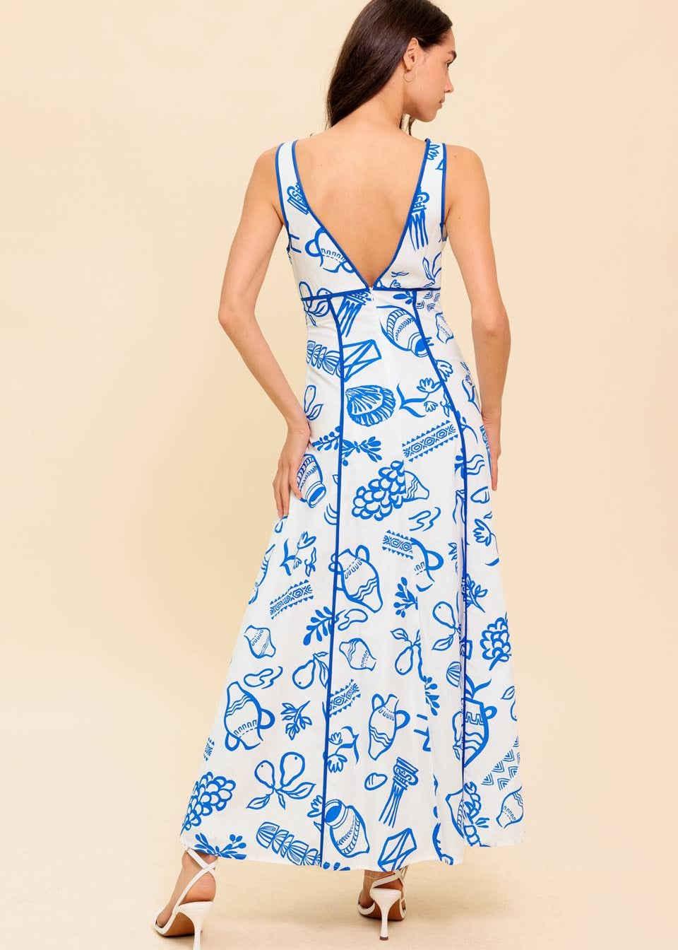 MEDITERRAINEAN DAY MAXI DRESS