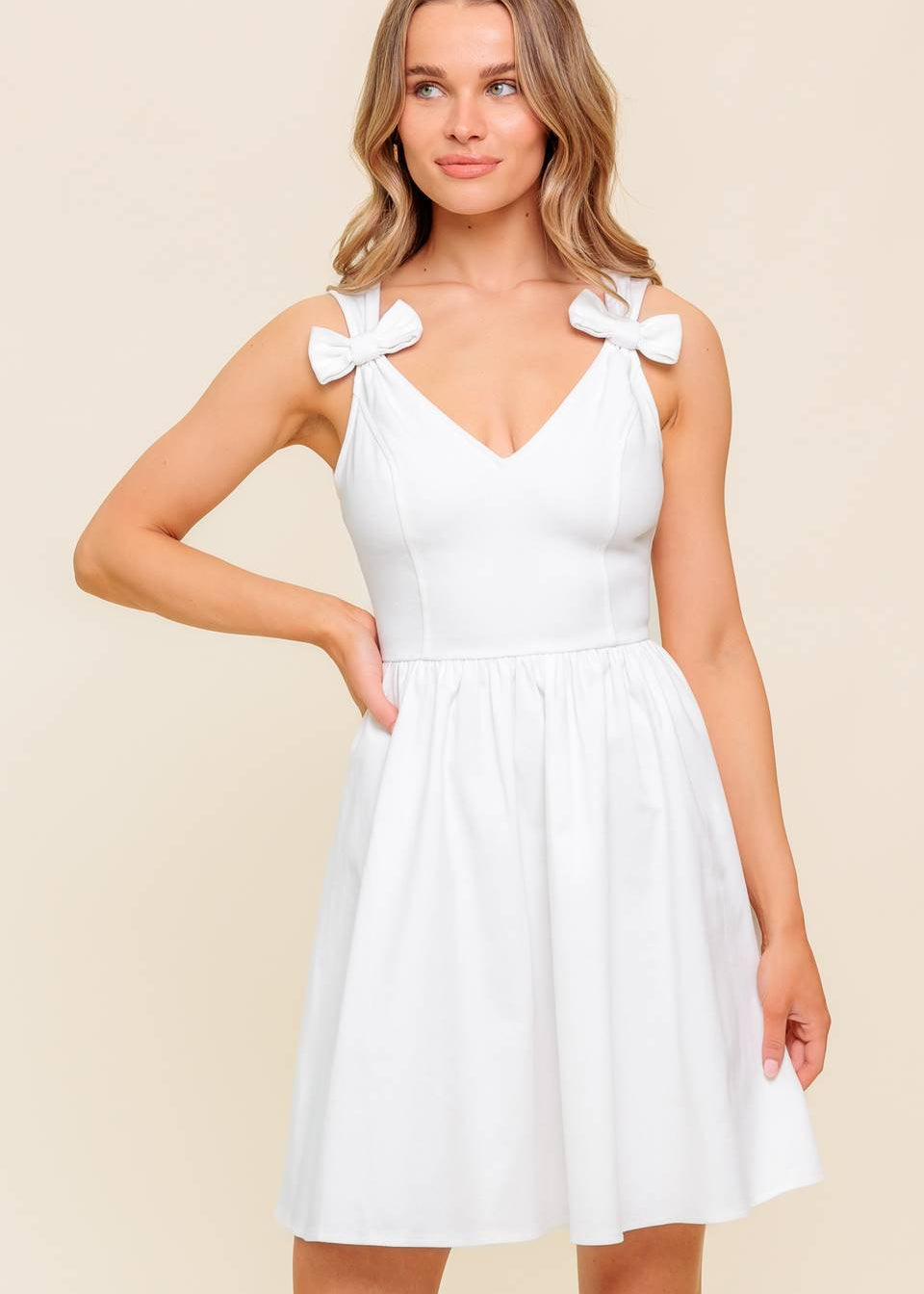 ISLA BOW MINI DRESS