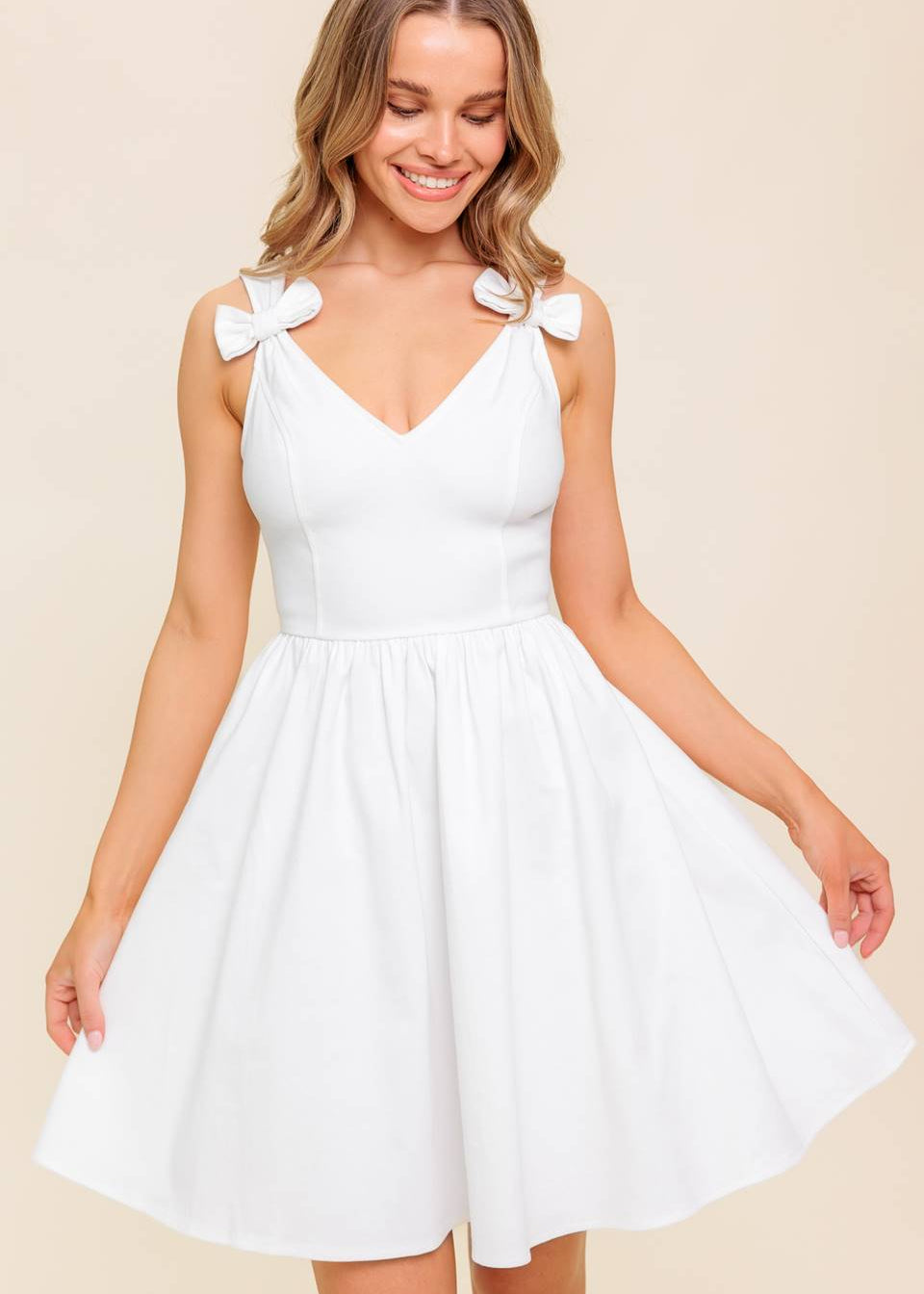 ISLA BOW MINI DRESS