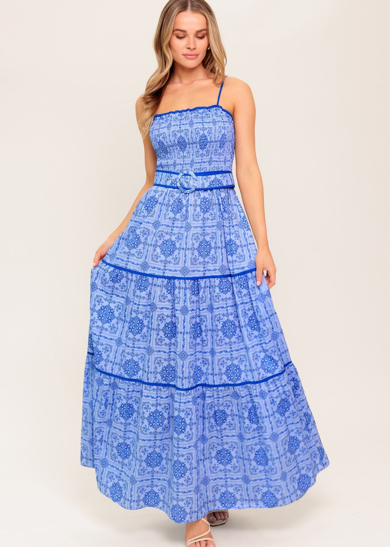 BLUE TILE MUSE MAXI DRESS Main image