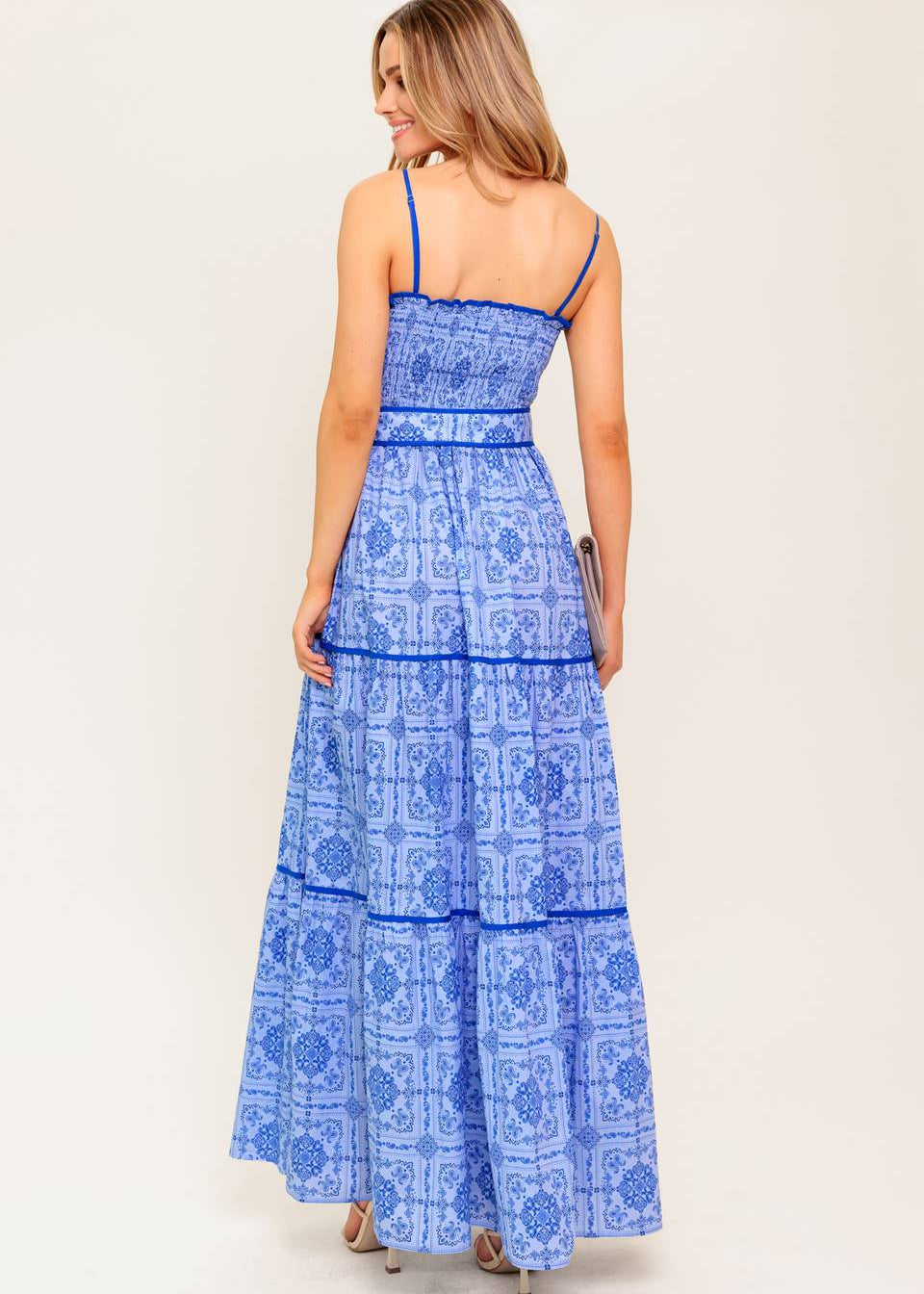 BLUE TILE MUSE MAXI DRESS