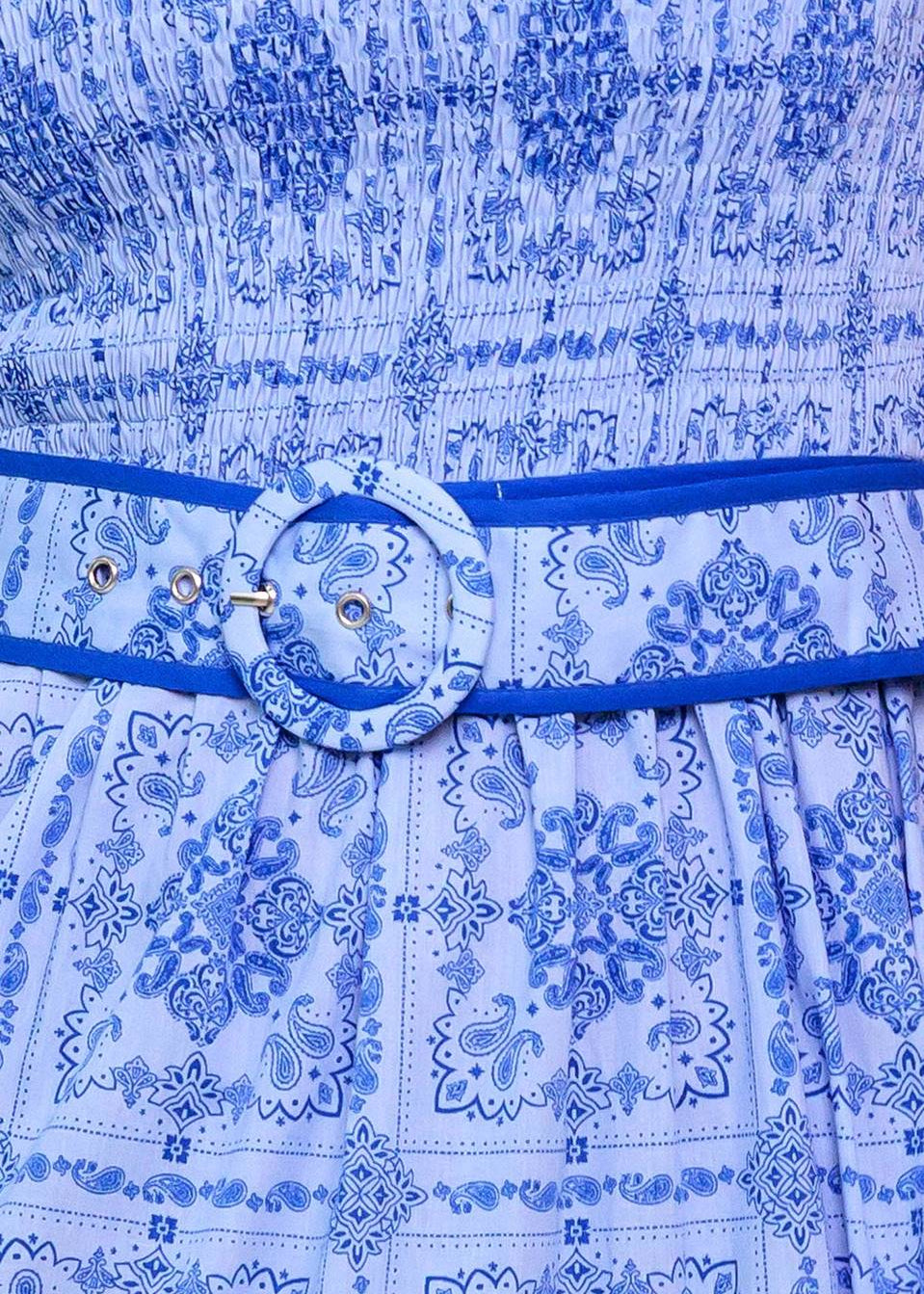 BLUE TILE MUSE MAXI DRESS
