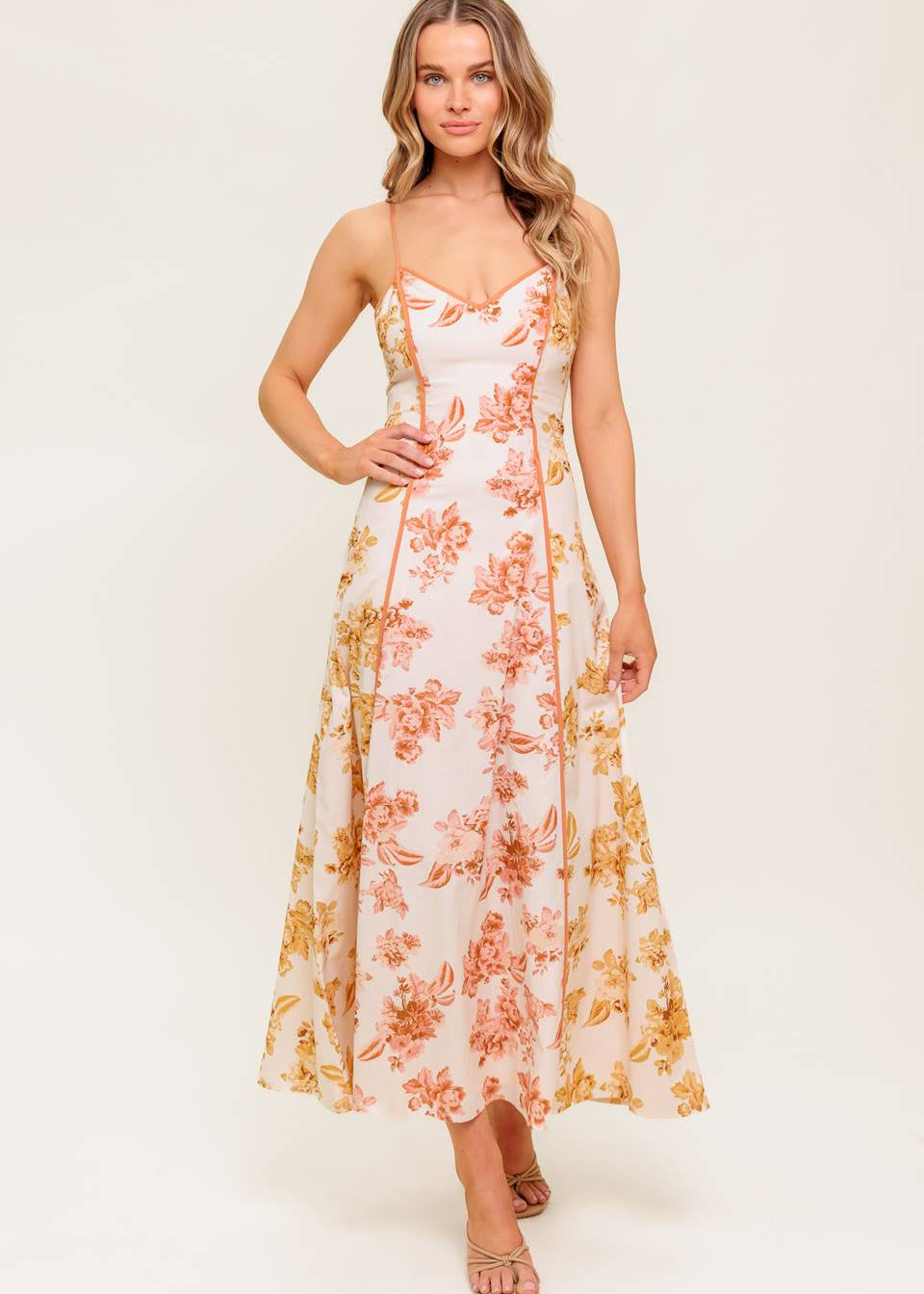 AMBER BLOSSOM MIDI DRESS