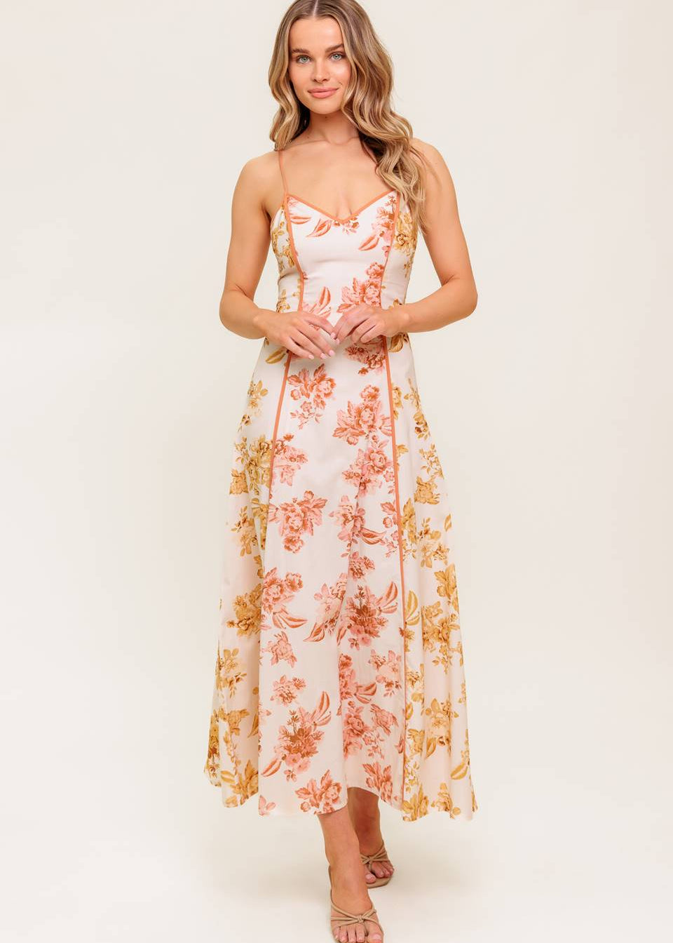 AMBER BLOSSOM MIDI DRESS Main image