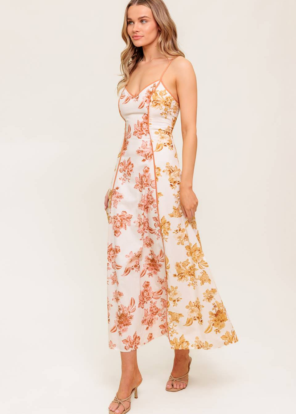 AMBER BLOSSOM MIDI DRESS